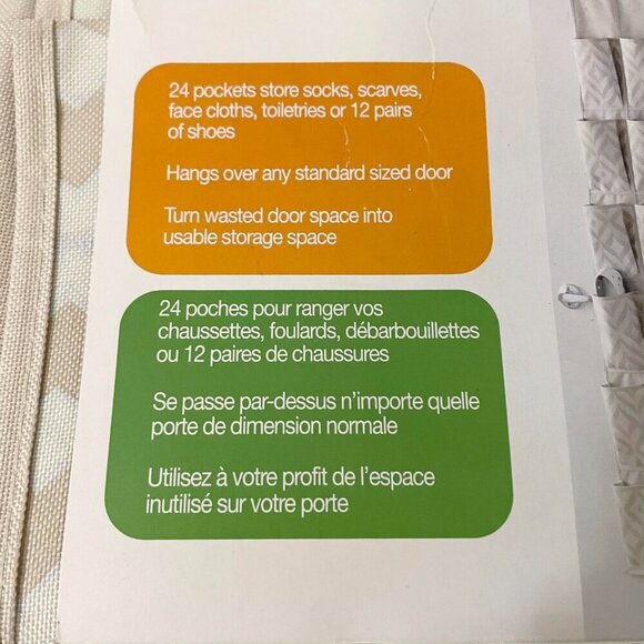 Neat Freak Everfresh 24 Pocket Over The Door Shoe Organizer - Picture 5 of 16